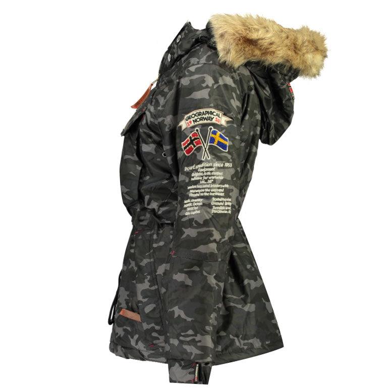 Parka De Mujer Boomera Camuflaje Negro - Image 3