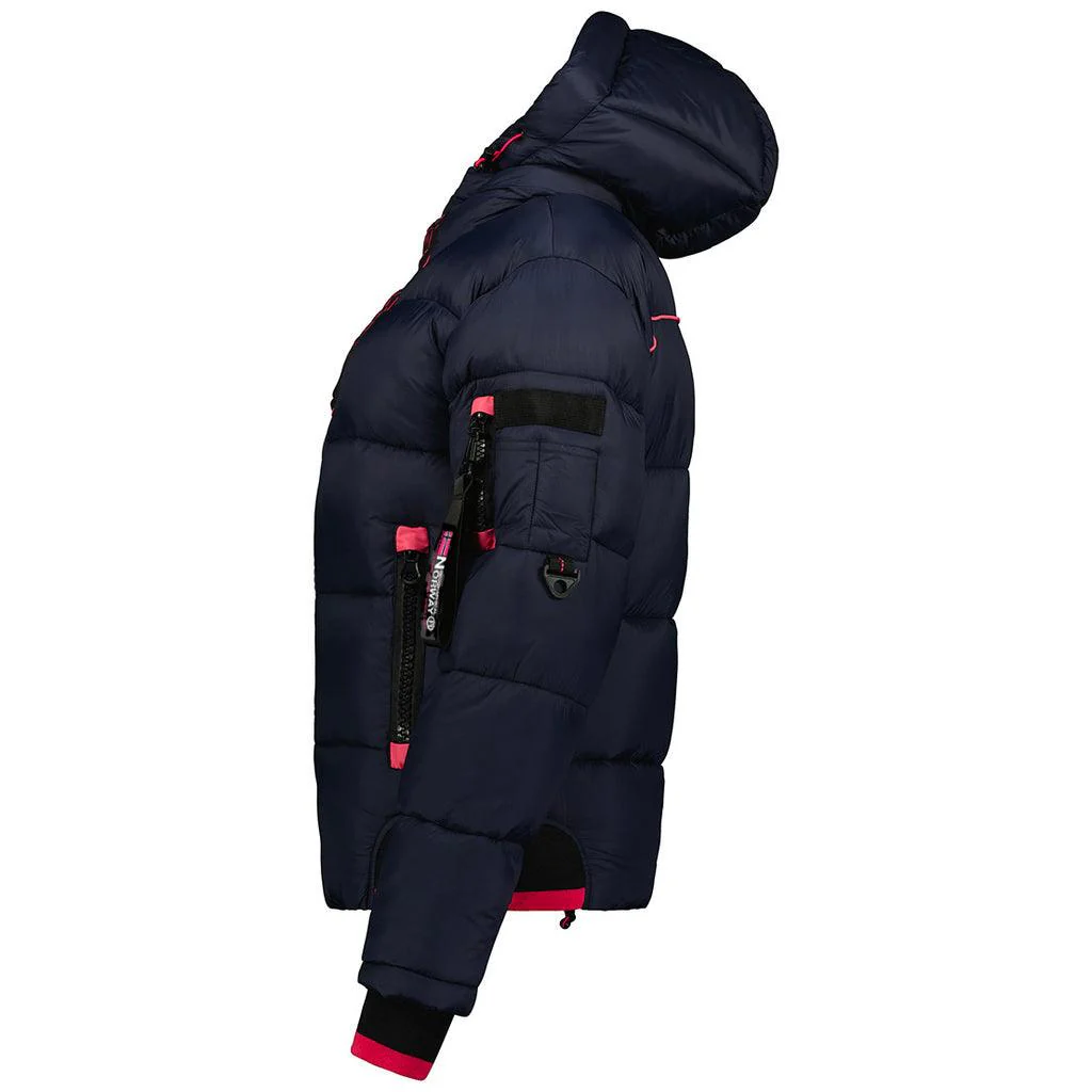 Parka De Mujer Calix Azul Marino /  Llamativo Rosa - Image 4